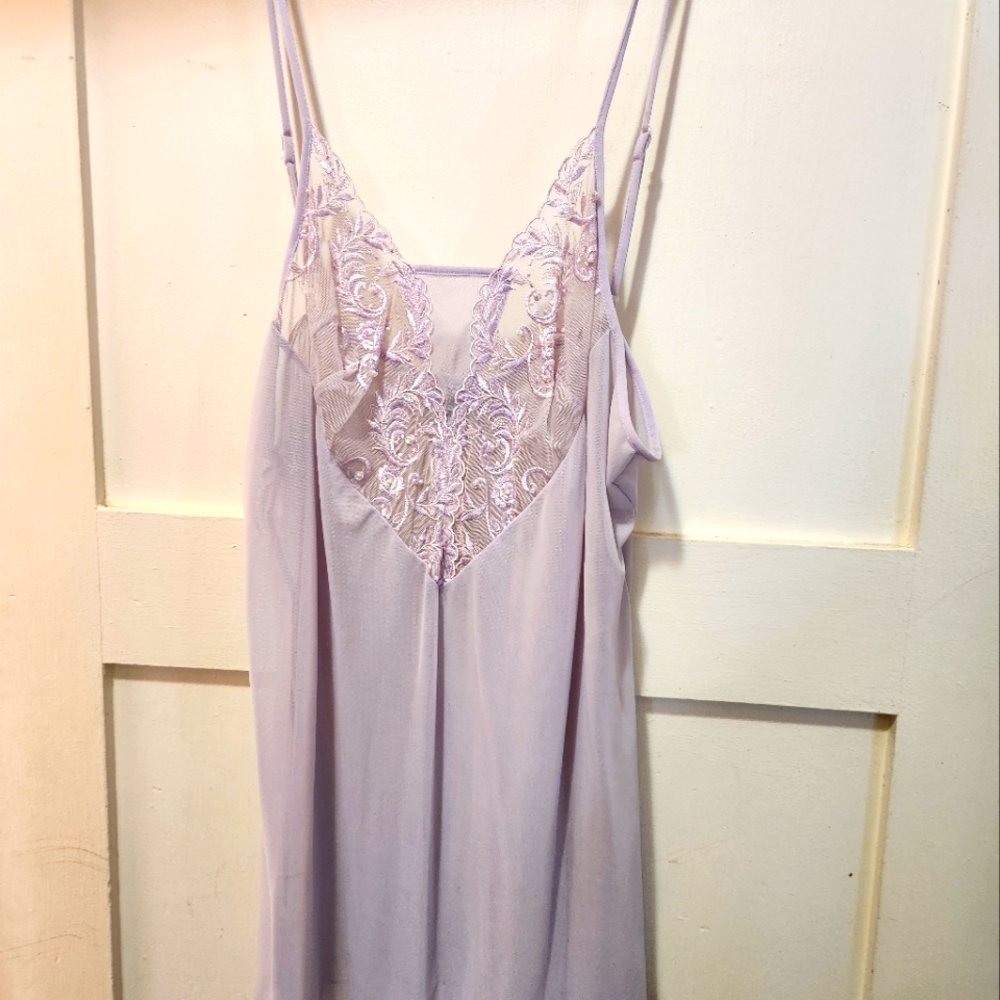 Sexy lavender beaded lace nightie  L